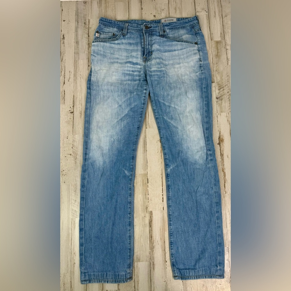 AG Adriano Goldschmied The Graduate Jeans Mens 34x32 Blue Tailored Leg Denim - Picture 2 of 12